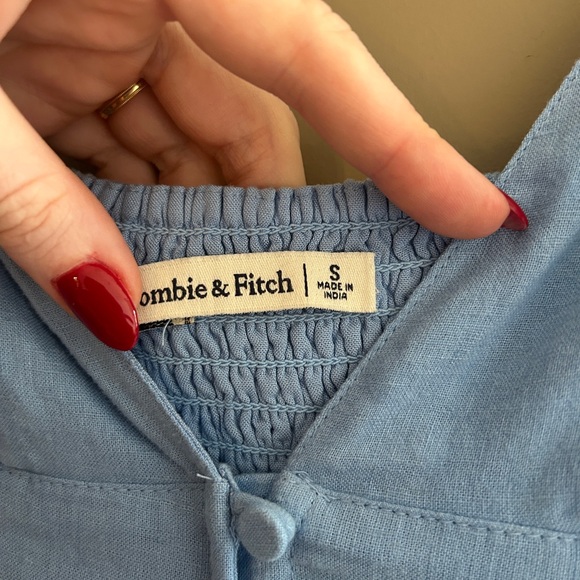 Abercrombie Button-Through Maxi Dress (Blue, S) - Picture 3 of 3